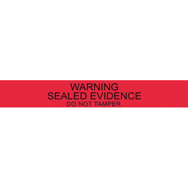Long "Sealed Evidence" Seals, 1" x 7", Pack of 100
